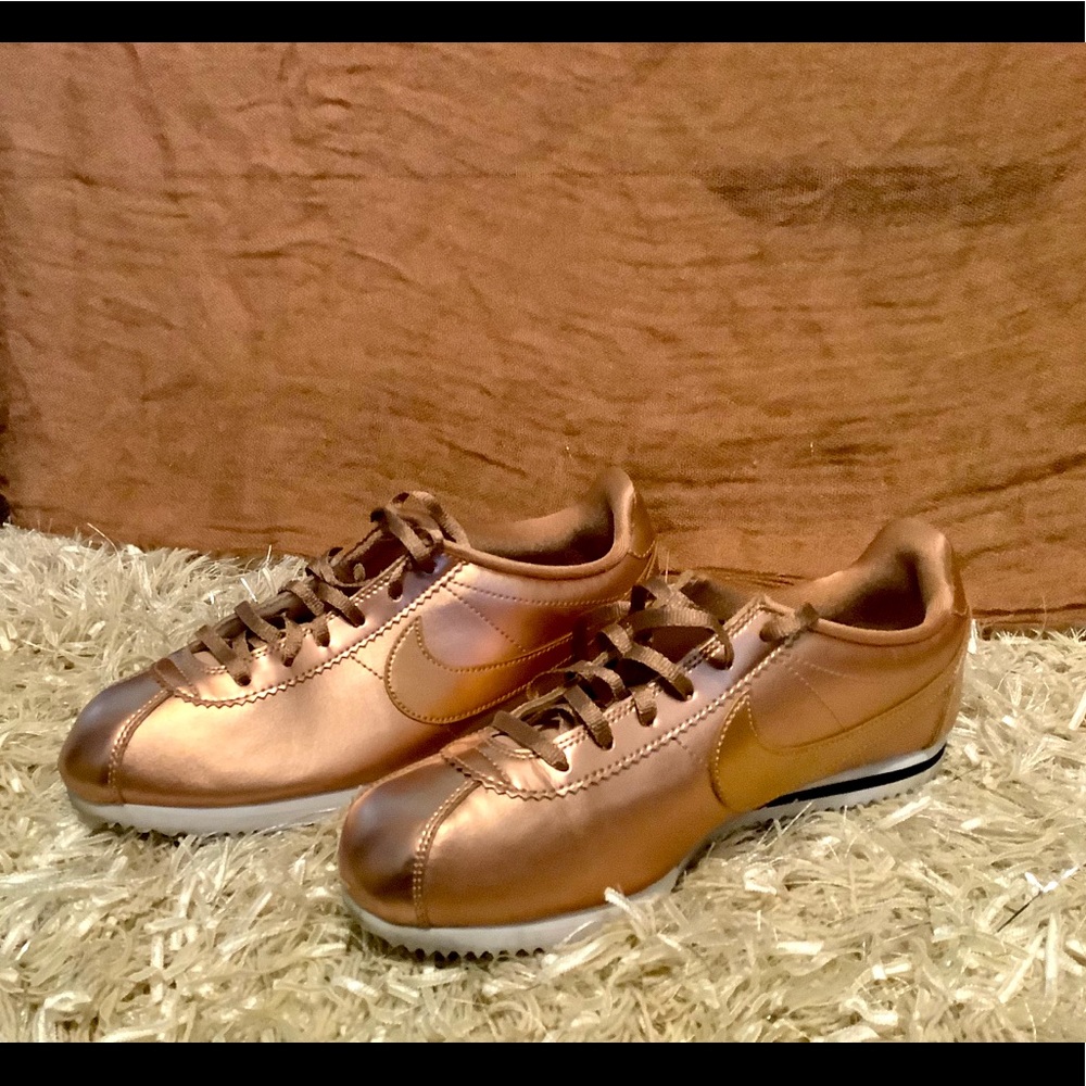 Rose gold Nike Cortez